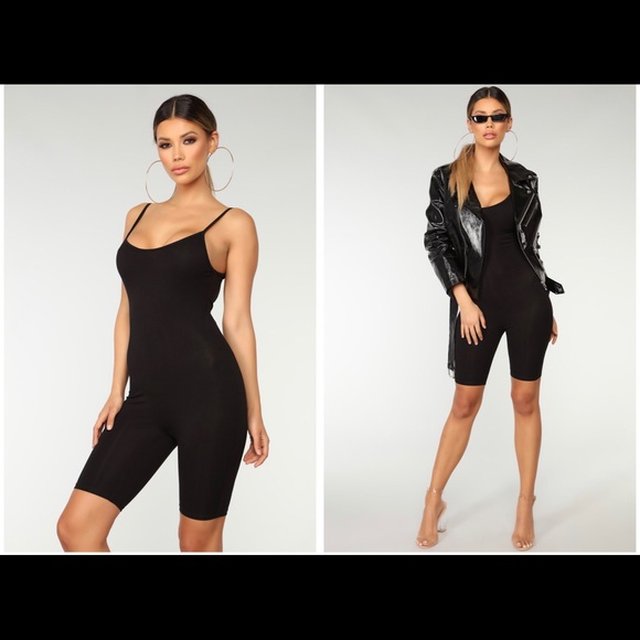 black biker shorts romper